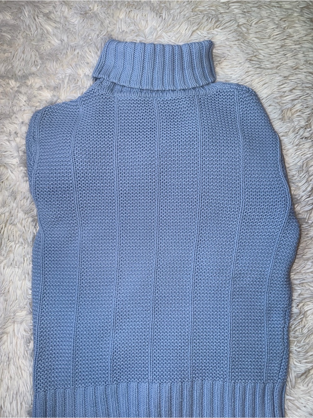 Talbots Light Blue Ribbed Turtleneck Sweater - Picture 5 of 5